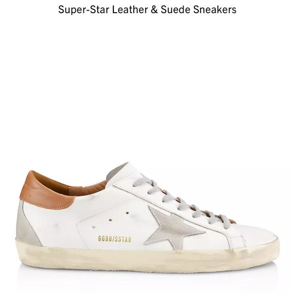 golden goose superstar bicolor leather low top sneakers